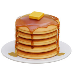 Pancake 3d Illustration