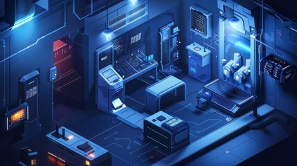 Isometric Quarantine Room Concept
