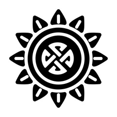 Premium glyph icon of celtic solar