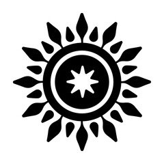 Premium solid icon of astronomical sun 