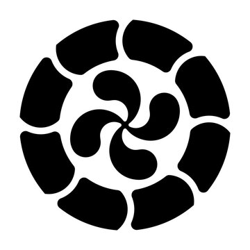 Handy glyph icon of a lauburu symbol 