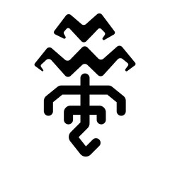 Obraz premium Customizable glyph icon of a scorpion tattoo