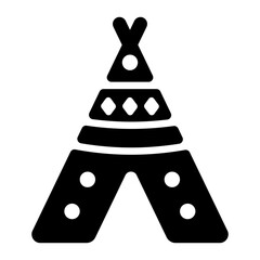 Check out glyph icon of a teepee symbol  © Prosymbols