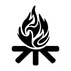 Check out solid icon of log fire 
