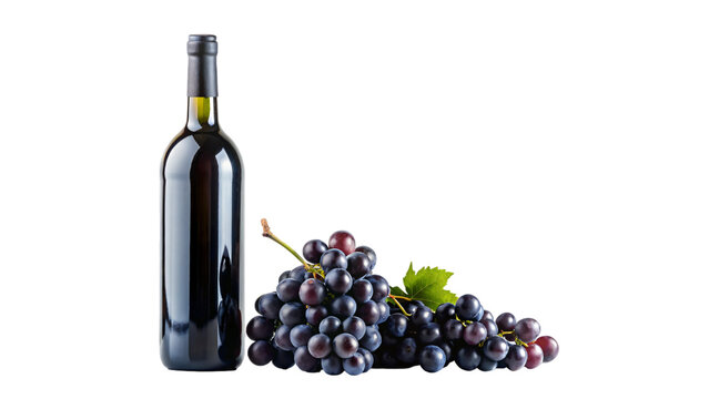 A close-up of a ripe red wine and grape