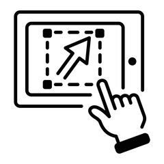 Well-crafted line icon of scalability 