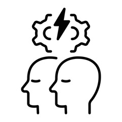 Check this line icon of conflict resolution 