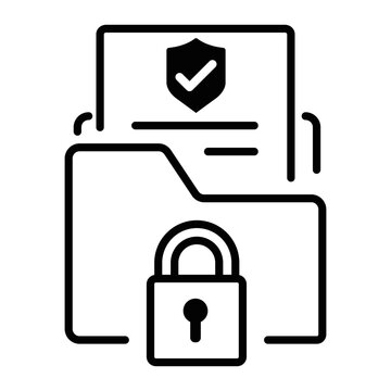 recommend clip art: Latest outline icon of confidential data 