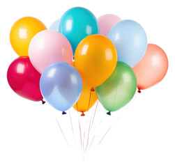 PNG Balloons helium white background anniversary.