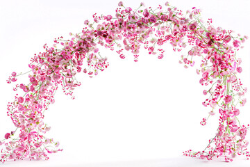 Obraz premium Pink floral frame design for spring greeting card