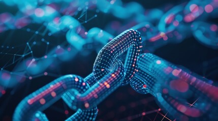 Design a visual guide to blockchain technology. Explain how it works, its applications beyond cryptocurrency, and its potential to revolutionize various industries.