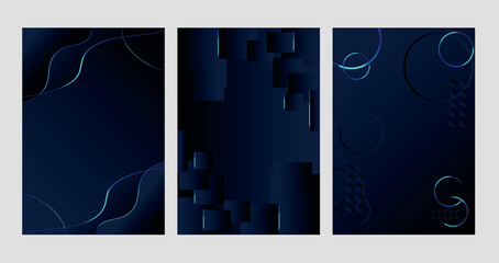 Covers design,  gradient shapes. Poster template with geometric lines.
