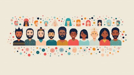 Fototapeta premium Design a visual guide to understanding cultural competence and sensitivity when interacting with people from diverse backgrounds. 