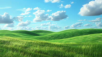 Fototapeta premium Classic Bliss-inspired Background - Clean and simple landscape with field