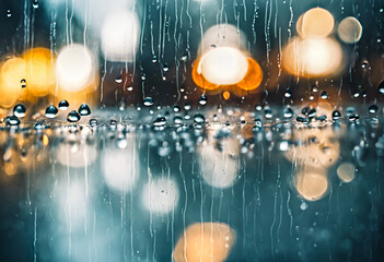 drops of water and lights