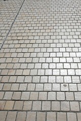 paving stones on a road close-up