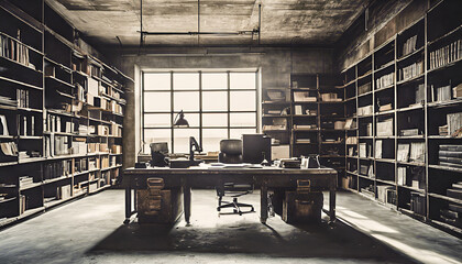 Industrial-style office 