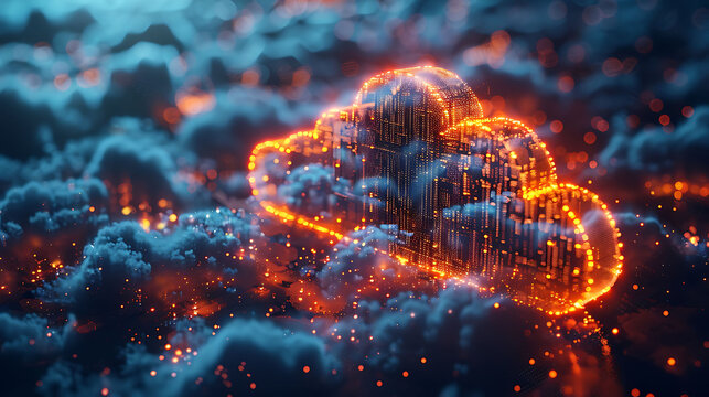 hightech representation of cloud cybersecurity digital locks encrypted data streams secure server connections HDR Imaging and AI Autofocus capture the intricate details and vibrant security measures