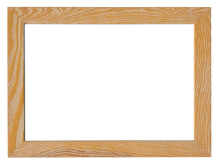 Wooden picture frame with transparent background (png image)