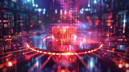 Fototapeta premium Develop a visual representation of the potential of quantum computing. Explain its basic principles, current developments, and future applications in various fields.