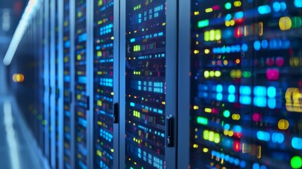 Naklejka premium Illustrate a comparison chart of different data storage solutions, such as relational databases, NoSQL databases, and cloud storage. Highlight their strengths and weaknesses.