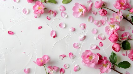 Obraz premium beautiful flowers on a white background