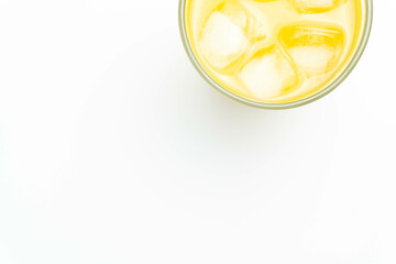 Ripe Mango Juice with White Background
