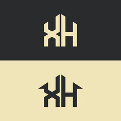 modern letter house and home logo design
