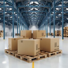 Set of wooden pallet for warehouse - 1