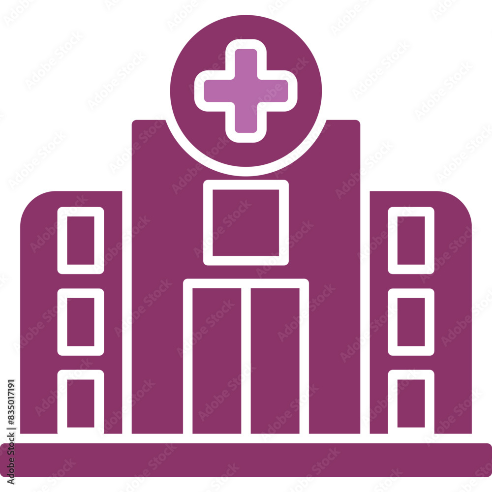 Sticker hospital icon