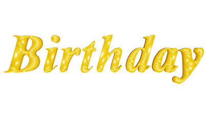 Fototapeta premium Birthday 3d golden text