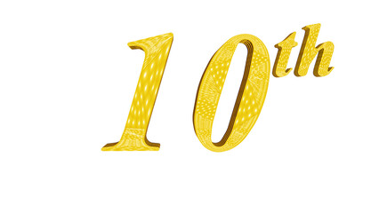 12 th 3d golden numbers text © SabsePahale