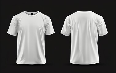 Mockup: weißes T-Shirt; freier Platz für ein T-Shirt Design vorne und hinten, Brust und Rücken