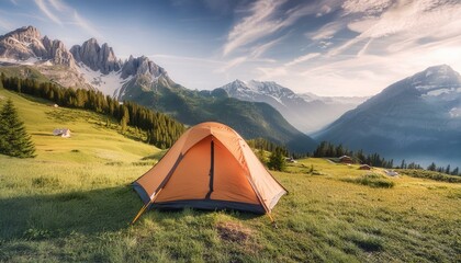camping in the mountains