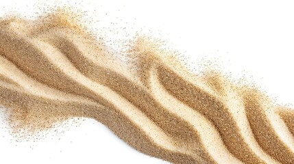 Obraz premium scattered sand texture isolated on white background top view clipping path included