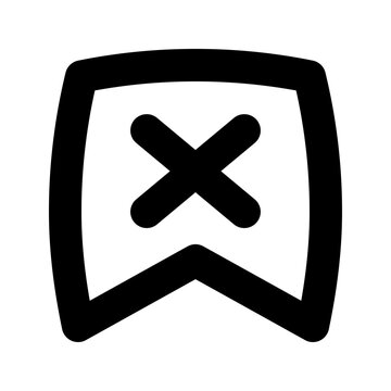 recommend clip art: Delete Bookmark Outline Icon