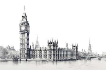Obraz premium PNG Big ben architecture building landmark.
