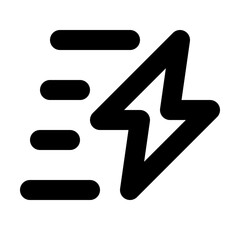 Zap Lightning Outline Icon