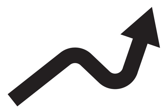 Wavy long line arrow showing left element