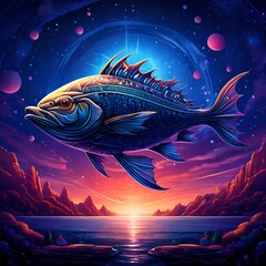 Fantastical Fish: Fierce Beauty in a Vibrant Alien Landscape