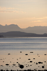 Sunset over British Columbia's coastal mountains