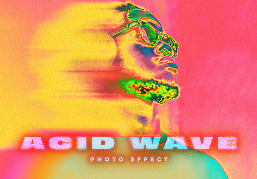 Color Melt Photo Effect Mockup