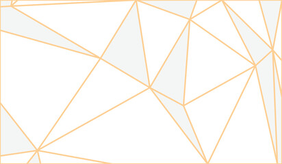 Obraz premium Abstract background of triangles. White with golden lines, vector illustration.