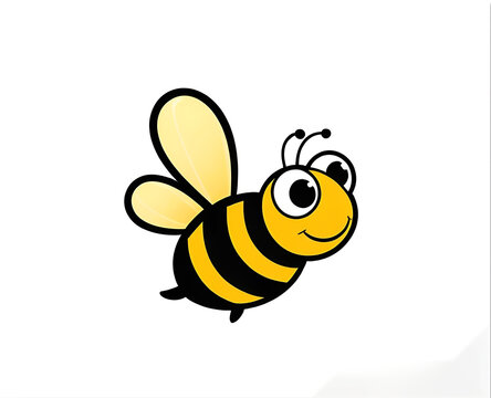 bee on a white  background