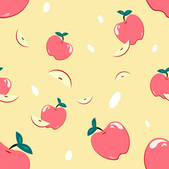 Seamless Apple abstract background art vector