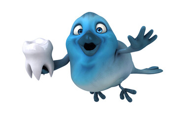 Fun 3D cartoon blue bird