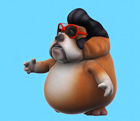 Fun 3D cartoon dog talking