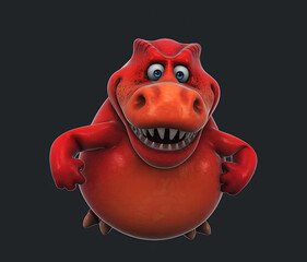 Fun 3D cartoon dino clapping © Julien Tromeur