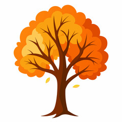 Autumn tree vector illustration