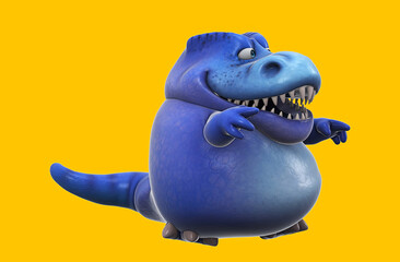Fun 3D cartoon trex dancing © Julien Tromeur